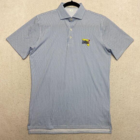 Holderness & Bourne Polo Shirt Mens S Blue Short Sleeve Open Golf Florida - Picture 2 of 10